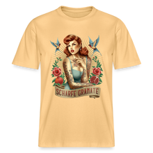 Lade das Bild in den Galerie-Viewer, T-Shirt „PinUp“ – Vintage-Vibes in starken Farben - Hellgelb