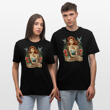 Lade das Bild in den Galerie-Viewer, T-Shirt „PinUp“ – Vintage-Vibes in starken Farben - Schwarz