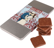 Lade das Bild in den Galerie-Viewer, KÜSS Mich Granate Schokolade - Prosecco-Himbeer, 6 Trüffeltäfelchen, 63g