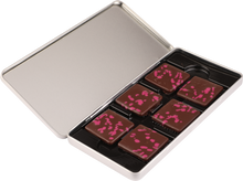 Lade das Bild in den Galerie-Viewer, Heisse Granate Schokolade – Granatapfel-Gin, 6 Trüffel-Täfelchen (63 g)