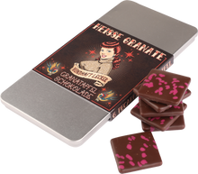 Lade das Bild in den Galerie-Viewer, Heisse Granate Schokolade – Granatapfel-Gin, 6 Trüffel-Täfelchen (63 g)