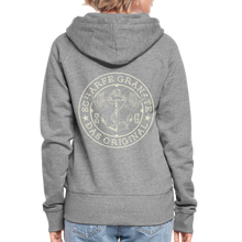 Lade das Bild in den Galerie-Viewer, Frauen Premium Kapuzenjacke - Grau meliert