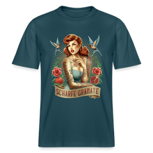 Lade das Bild in den Galerie-Viewer, T-Shirt „PinUp“ – Vintage-Vibes in starken Farben - Dunkles Petrol

