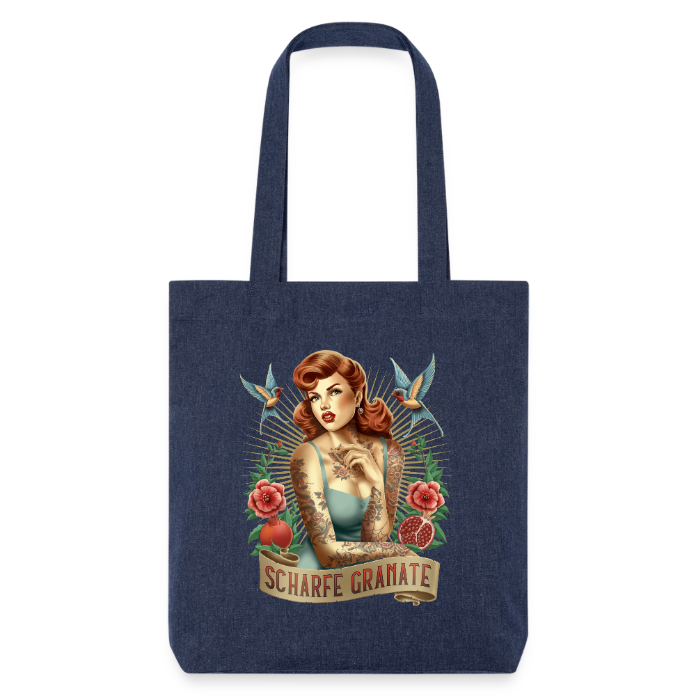 Scharfe Granate Stoffbeutel - melange Blue