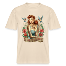 Lade das Bild in den Galerie-Viewer, T-Shirt „PinUp“ – Vintage-Vibes in starken Farben - Weißgrau
