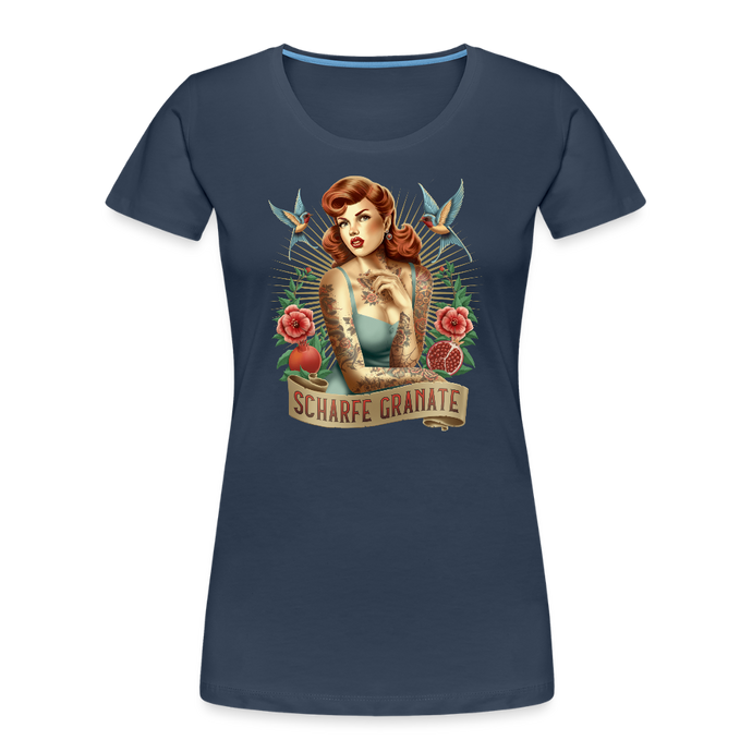 Frauen Premium Bio T-Shirt - Navy