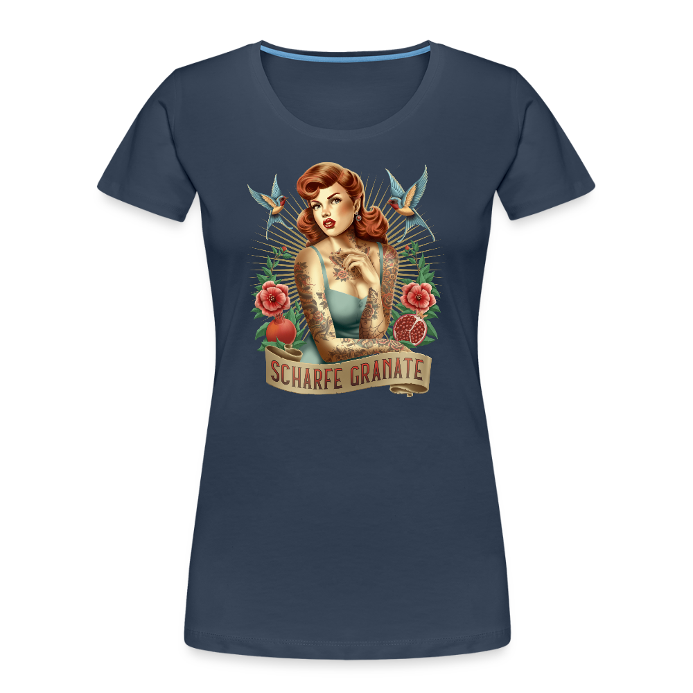 Frauen Premium Bio T-Shirt - Navy