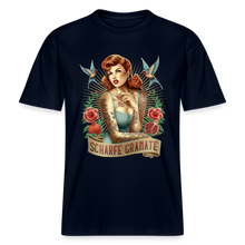 Lade das Bild in den Galerie-Viewer, T-Shirt „PinUp“ – Vintage-Vibes in starken Farben - Navy
