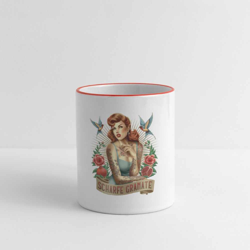 💣 Die Scharfe unter den Tassen - Weiß/Rot