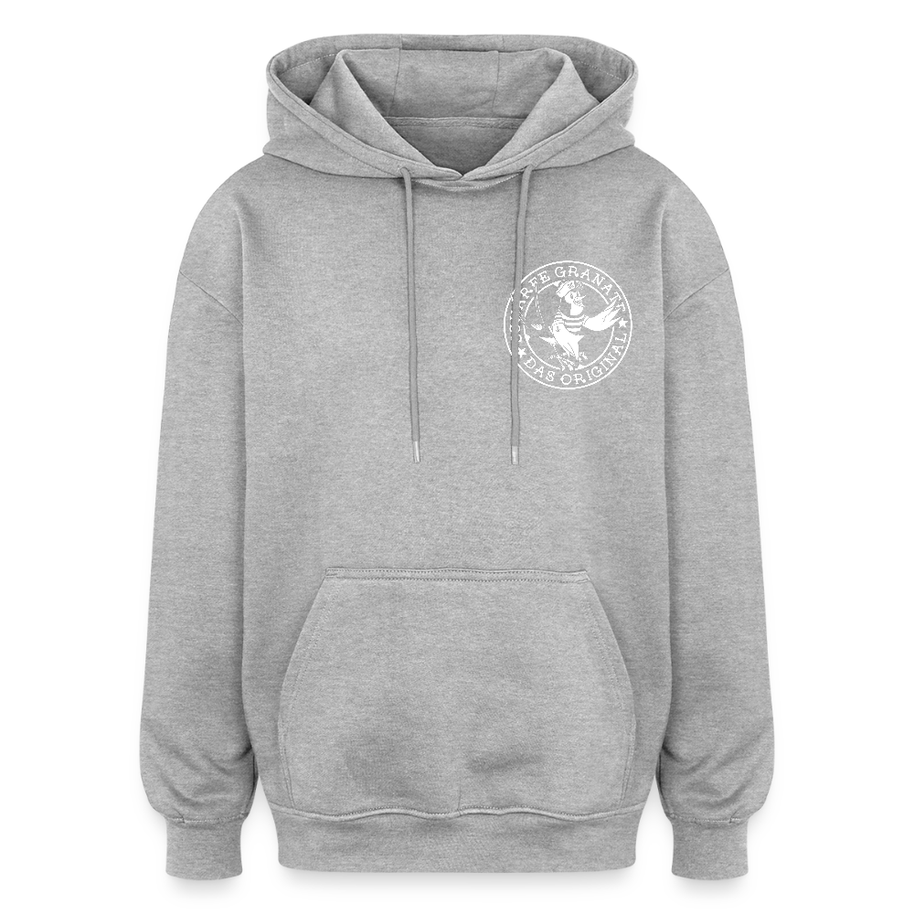 Oversized Unisex Hoodie - Grau meliert