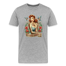 Lade das Bild in den Galerie-Viewer, Premium T-Shirt Pin-Up - Grau meliert
