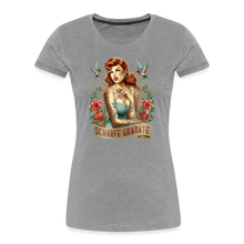 Lade das Bild in den Galerie-Viewer, Frauen Premium Bio T-Shirt - Grau meliert
