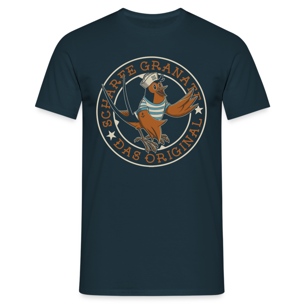 Männer T-Shirt 'Popeye Schwalbe' - Navy