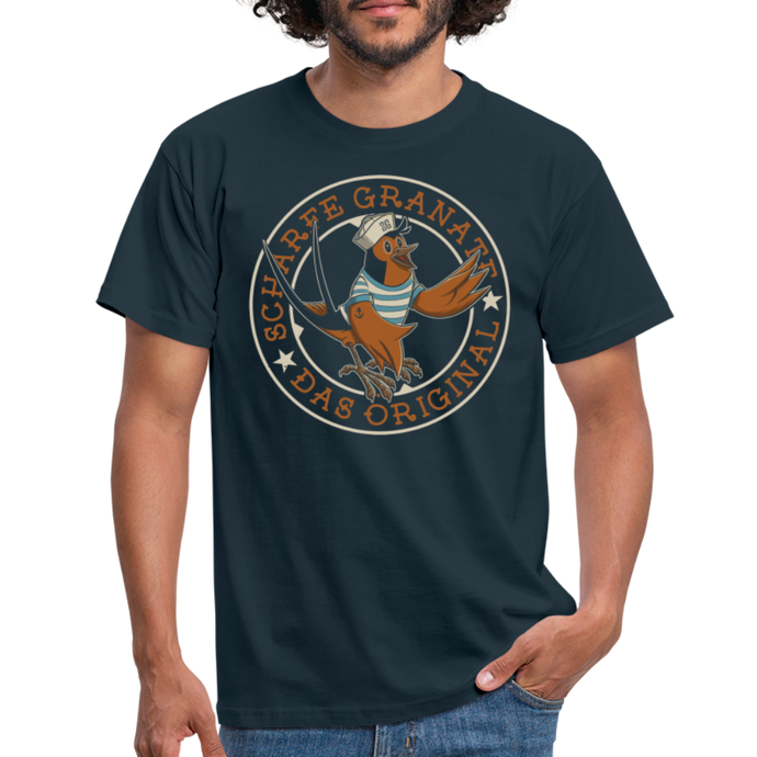 Männer T-Shirt 'Popeye Schwalbe' - Navy