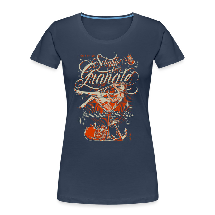 Frauen PinUp Design Shirt - Navy