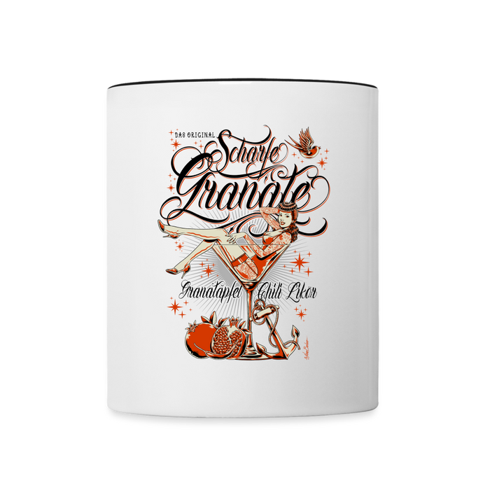 Tasse zweifarbig - Weiß/Schwarz