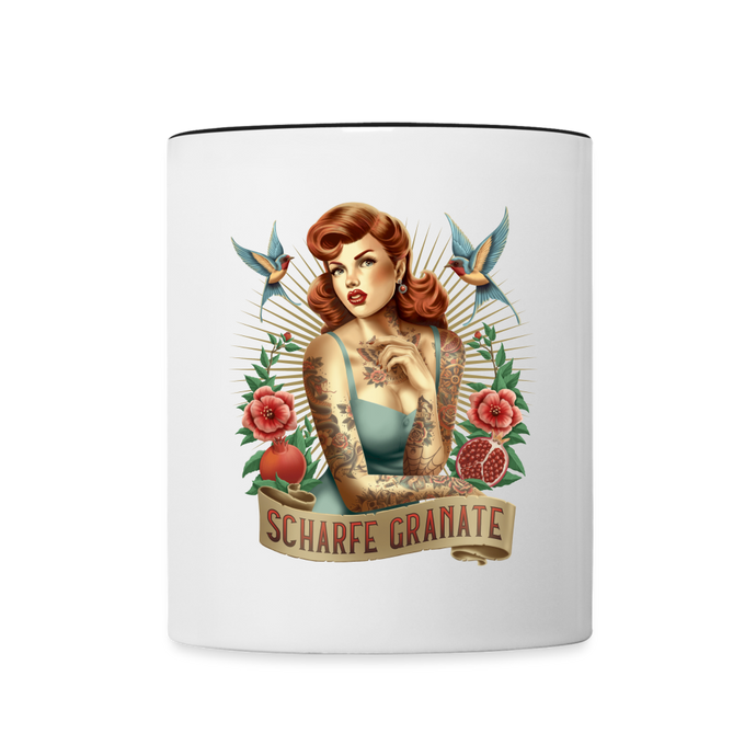 Scharfe Tasse - Weiß/Schwarz