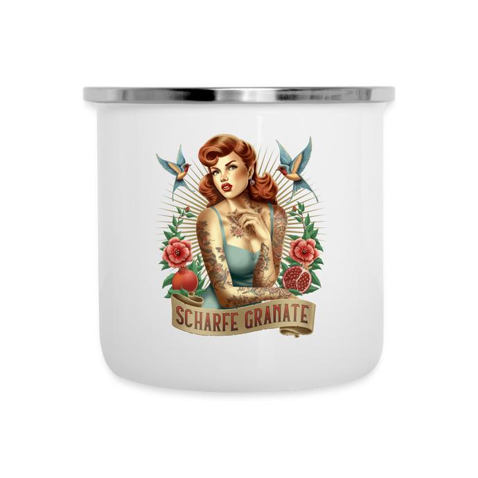 Emaille-Tasse - Weiß