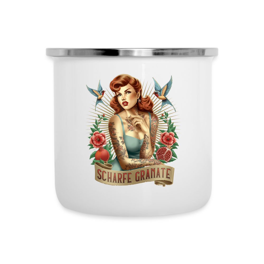 Emaille-Tasse - Weiß