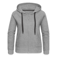 Lade das Bild in den Galerie-Viewer, Frauen Premium Kapuzenjacke - Grau meliert
